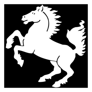 Horse Stallion Decal (White)